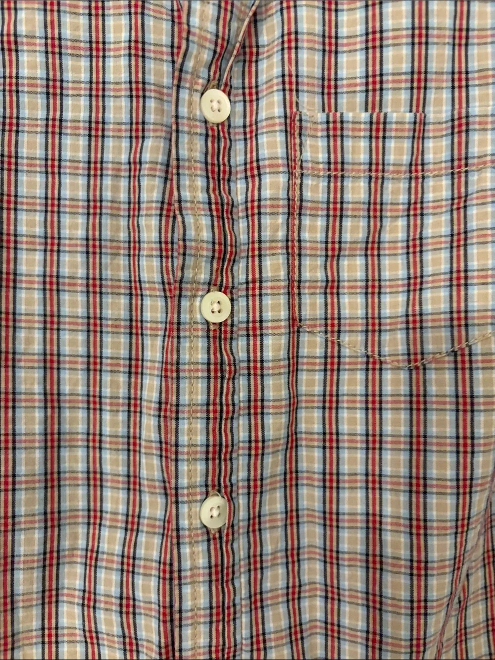 Gymboree Vintage Red & Blue Plaid Button-Down Shirt Size 18-24 Months